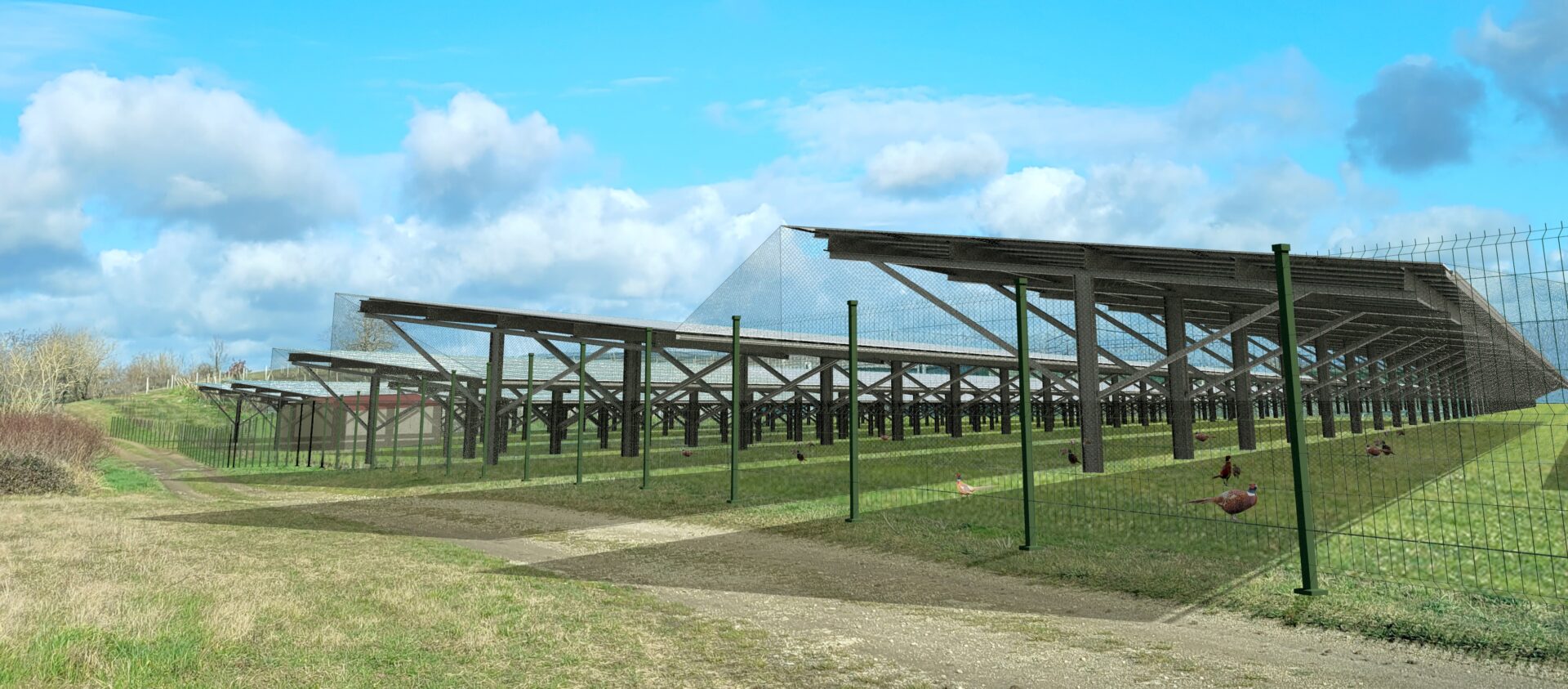 Centrale photovoltaïque de type faisanderie développée par UNITe
